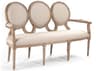 Zentique Medallion Natural Linen Beige Upholstered Loveseat