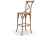 Zentique Parisienne Oak Wood Natural Bar Stool