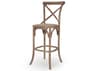 Zentique Parisienne Oak Wood Limed Grey Bar Stool