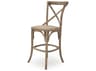 Zentique Parisienne Oak Wood Limed Grey Counter Stool