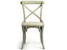 Zentique Parisienne Oak Wood Beige Side Dining Chair