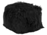Zentique Black Fur Ottoman
