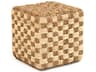 Zentique Brown Beige Ottoman