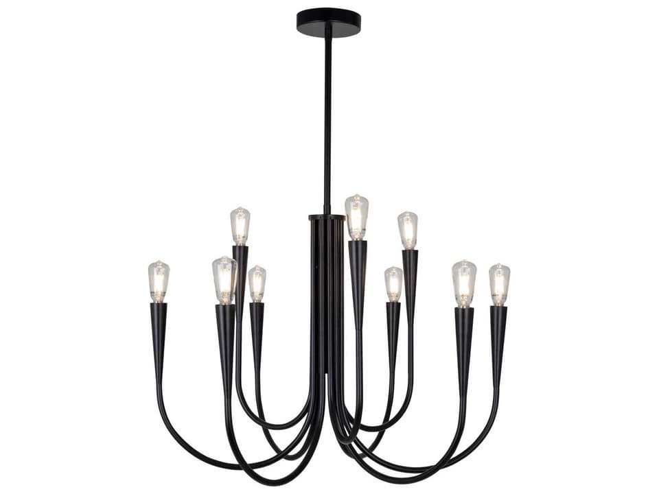 Bronte 9-Light Chandelier in Black Finish