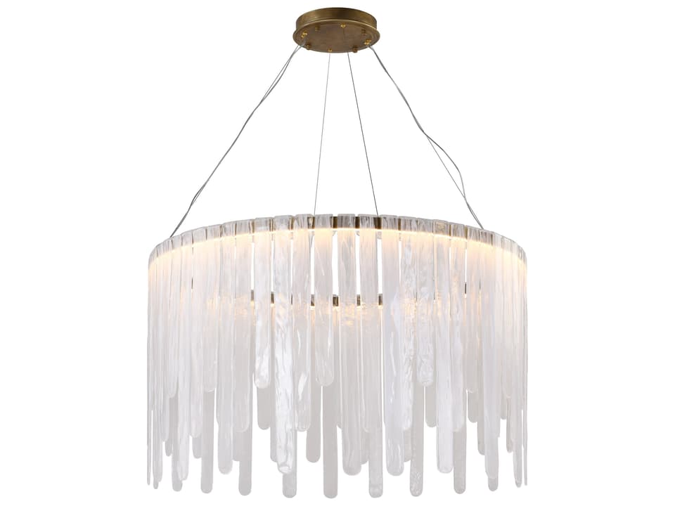 Roselle Integrated LED Chandelier in Legacy Brass