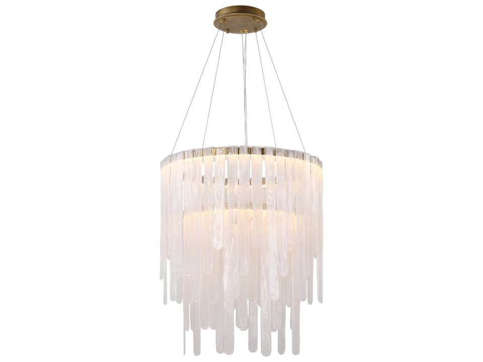 Roselle LED Lantern Pendant Light in Legacy Brass