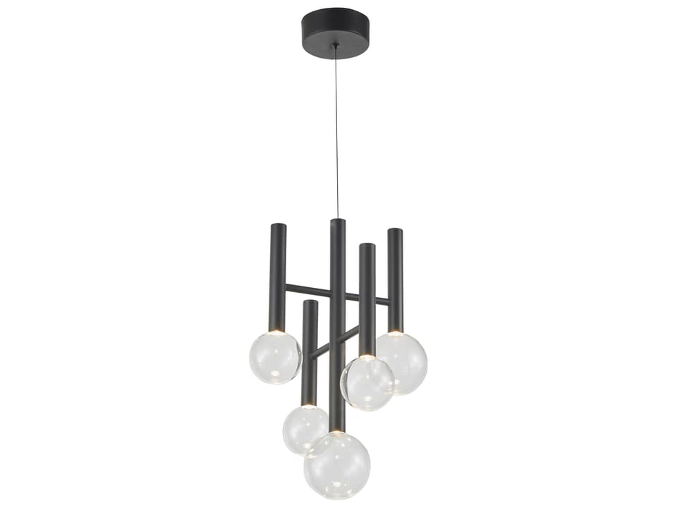 Terra 5-Light LED Chandelier in Black