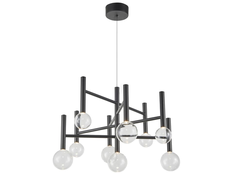 Terra 9-Light LED Chandelier in Black