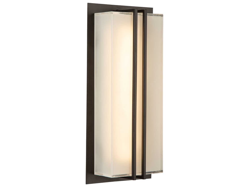 Sausalito LED Outdoor Wall Sconce in Black with Frosted Diffuser