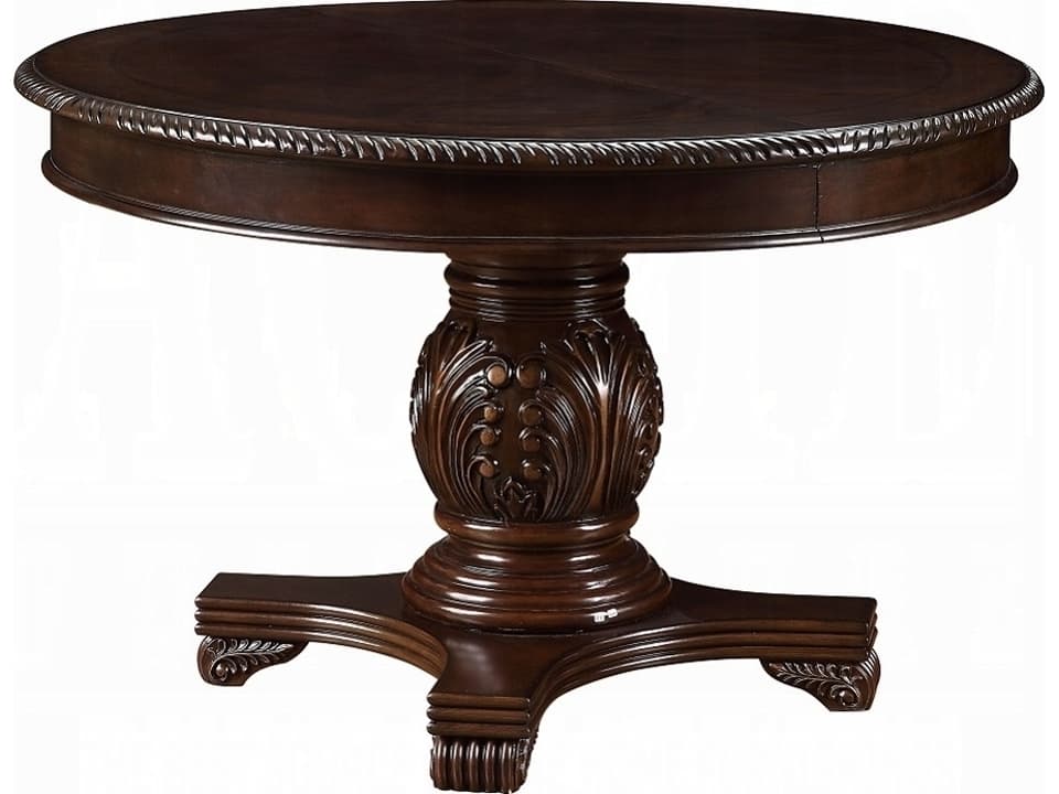 Chateau De Ville Round to Oval Dining Table in Espresso
