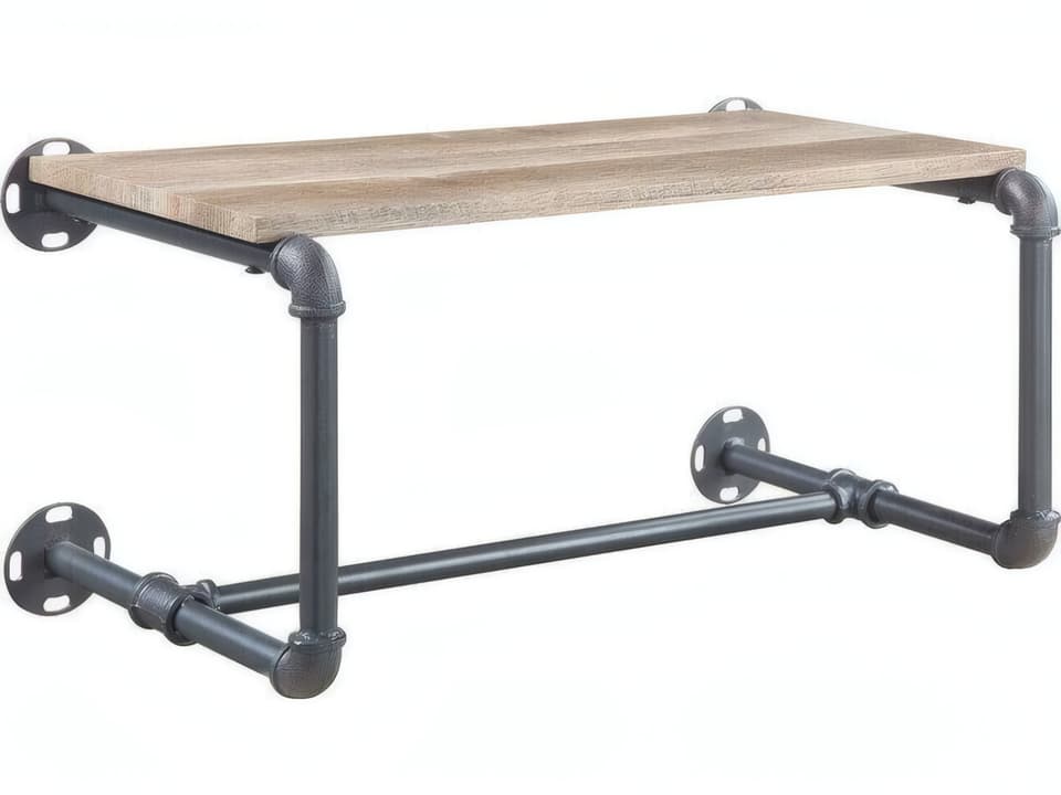 Brantley Oak Sandy Gray Towel Rack