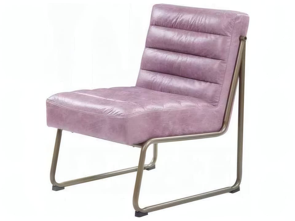 Loria Accent Chair in Wisteria Top Grain Leather