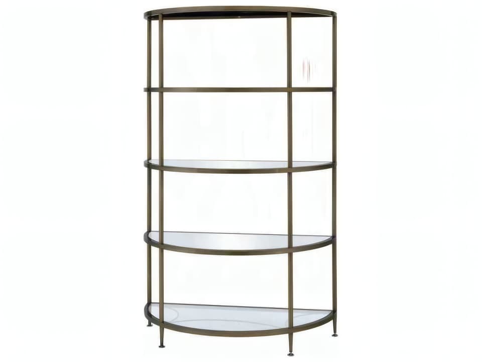 Aditya Mirrored Antique Brass Rack
