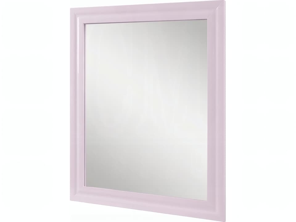 Gaines Rectangular Mirror in Pink High Gloss Finish