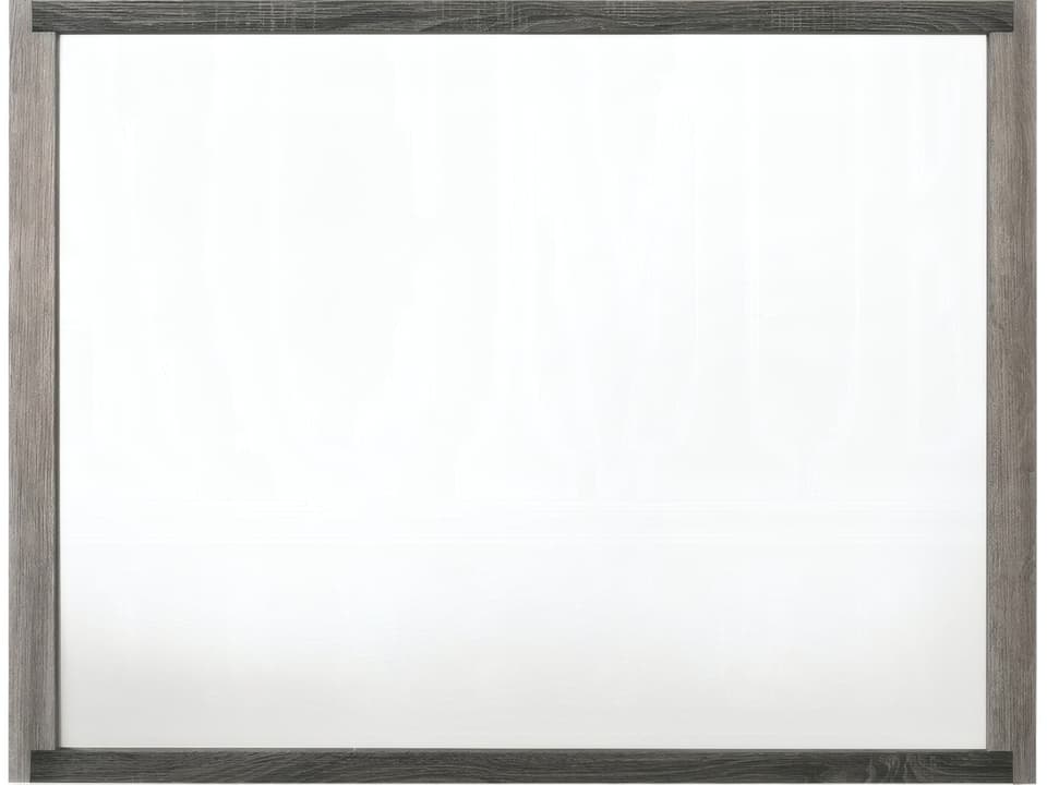Jehoram Rectangular Wall Mirror in Gray Finish
