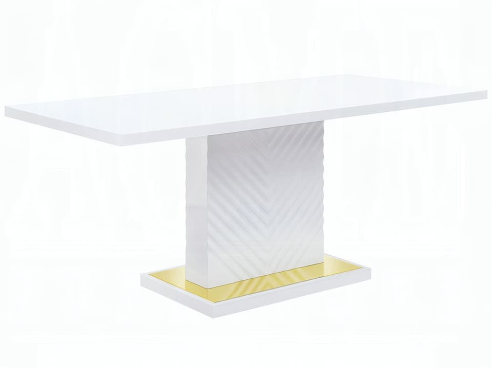Gaines 71-Inch Rectangle Dining Table in White High Gloss