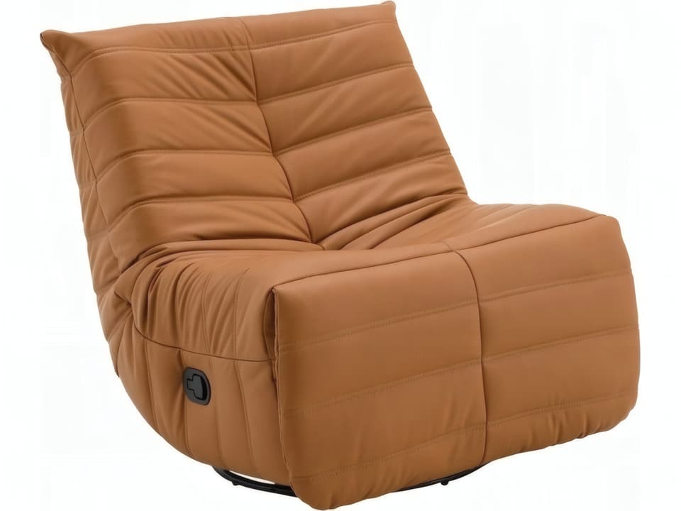 Talmon Orange Faux Leather Chair