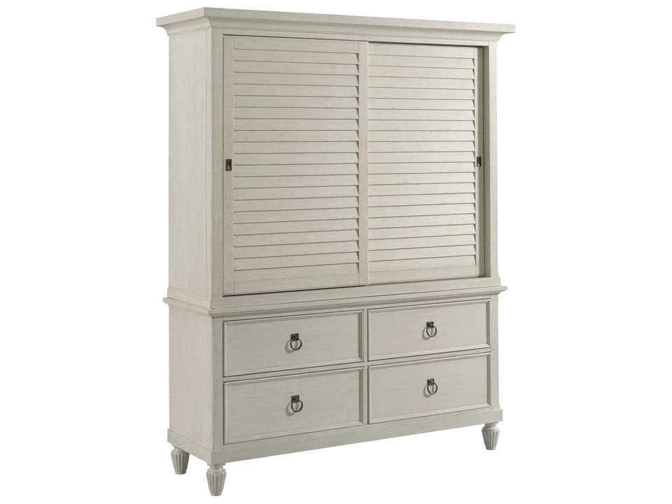 American Drew Vista Easton Door Chest — White Oak Finish Bedroom