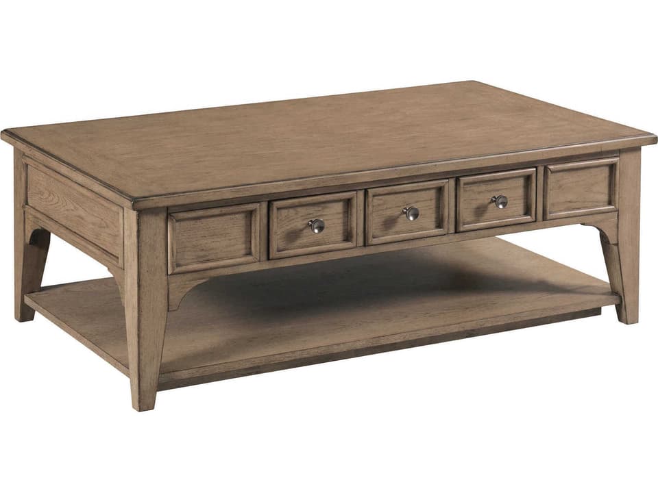 Beatrix Rectangle Coffee Table in Latte Finish with Storage