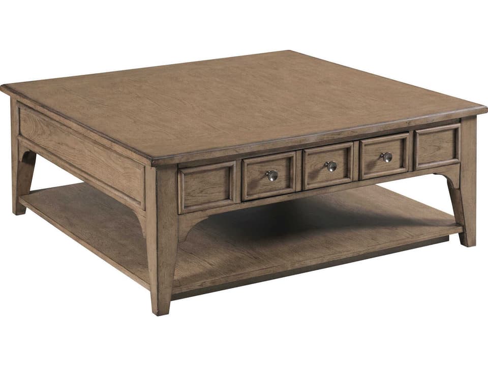 Carmine Beatrix Square Coffee Table in Latte Oak Finish