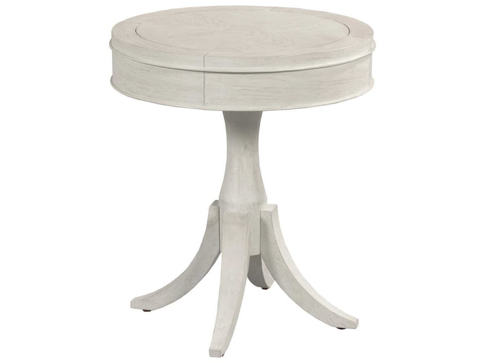 Harmony Marcella Round End Table in Eggshell Finish