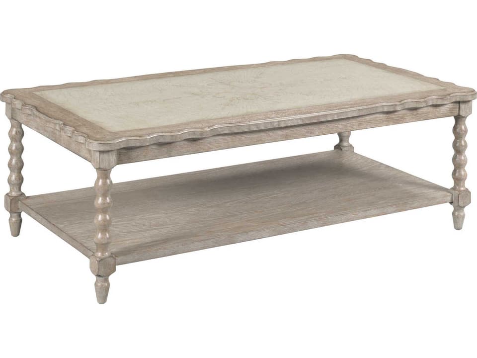 Cambric Batiste Rectangular Coffee Table White Oak Veneers Breve Finish
