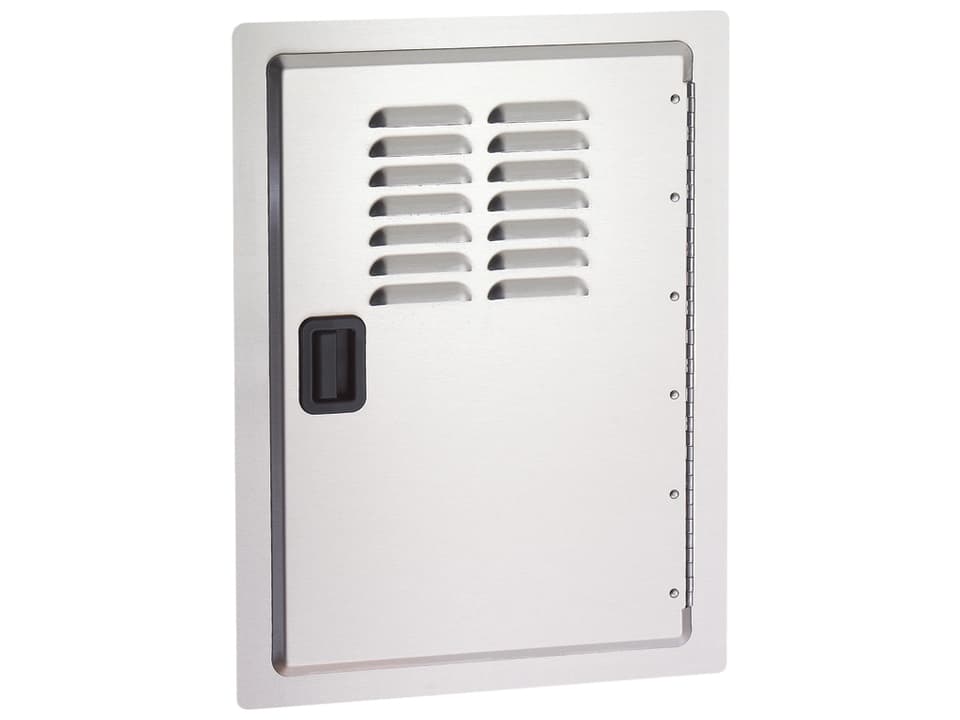 American Outdoor Grill 14-Inch Vertical Single Access Door with Louvers in Stainless Steel