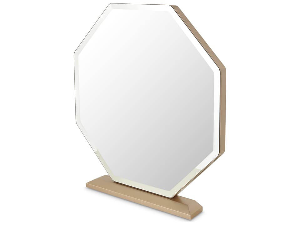 La Rachelle Octagonal Vanity Mirror in Medium Champagne