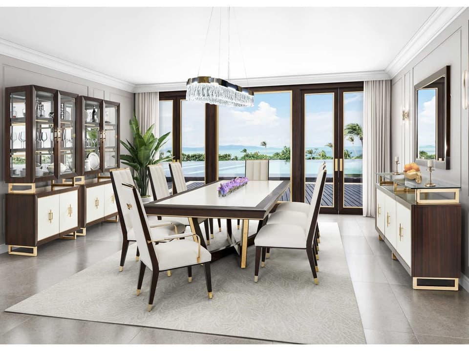 Belmont Place Poplar Wood Dining Room Set
