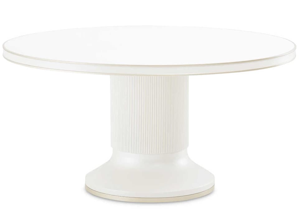 La Marisia 60-Inch Round Dining Table in Creamy Pearl