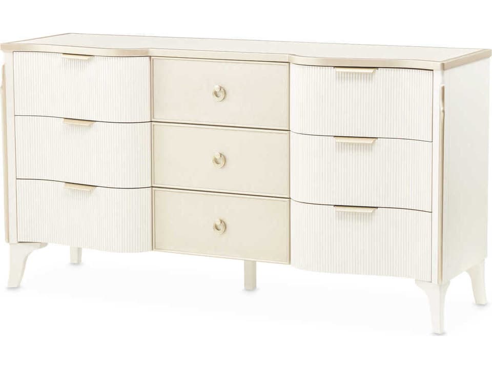 beige dresser with gold handles Niles Beige main image 0