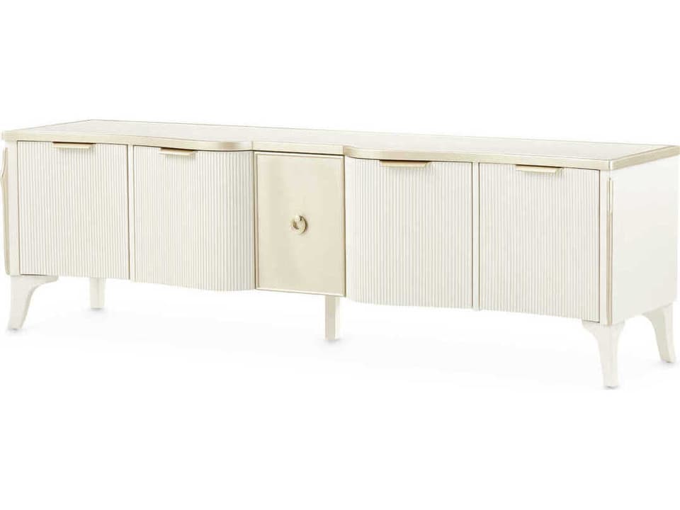 La Marisia Media Cabinet in Creamy Pearl with Cultured Marble Top