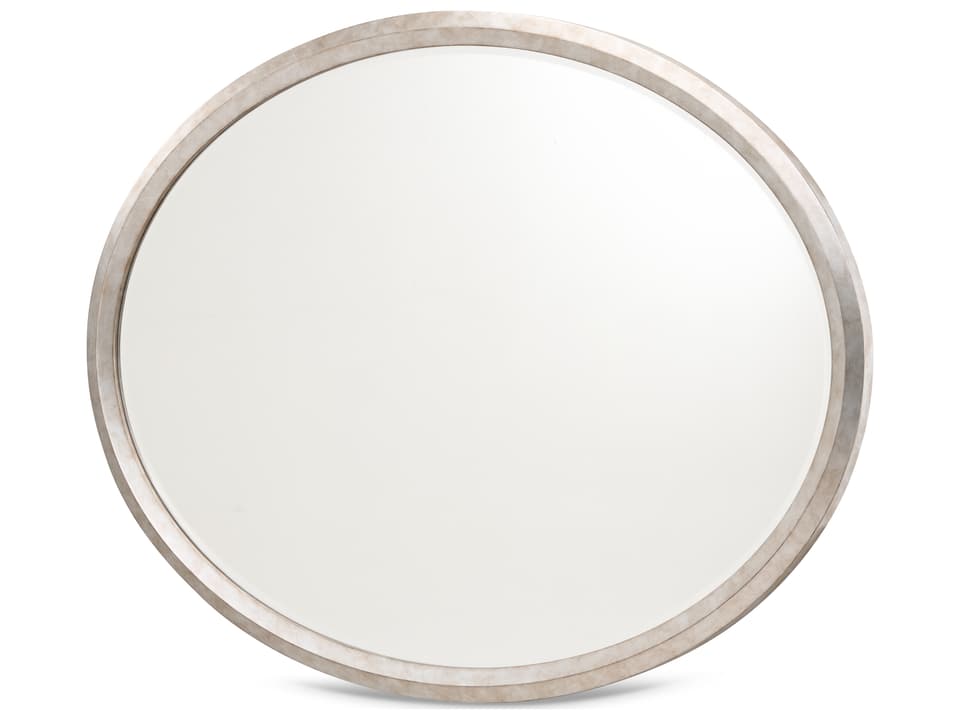 Fantosini Oval Wall Mirror in Silver Mist with Beveled Edge