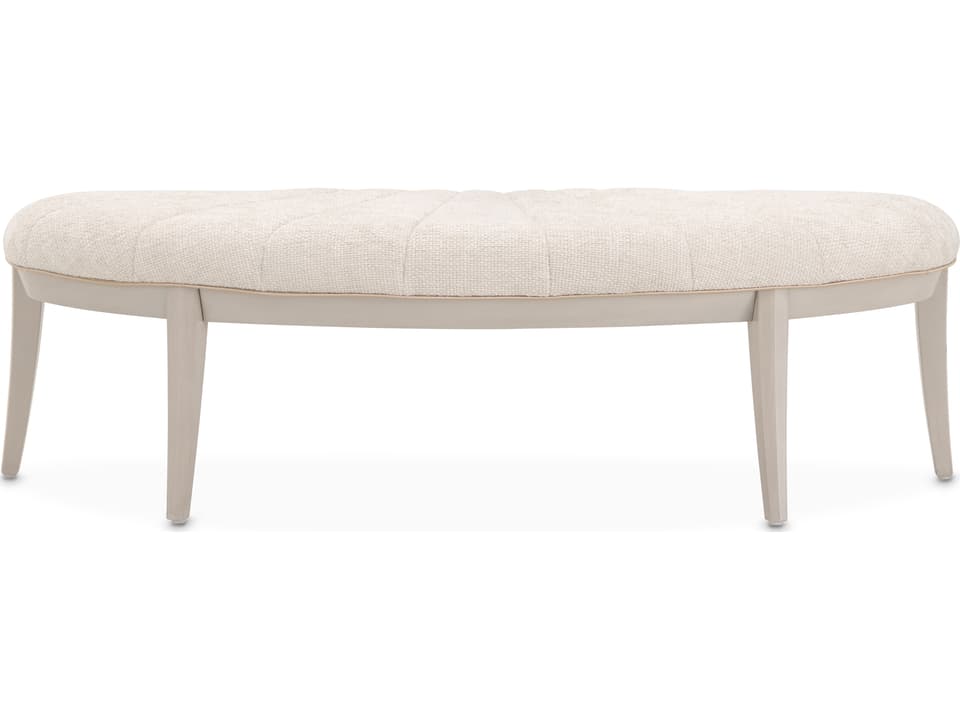 Fantosini Upholstered Bed Bench Silver Mist and Cappuccino
