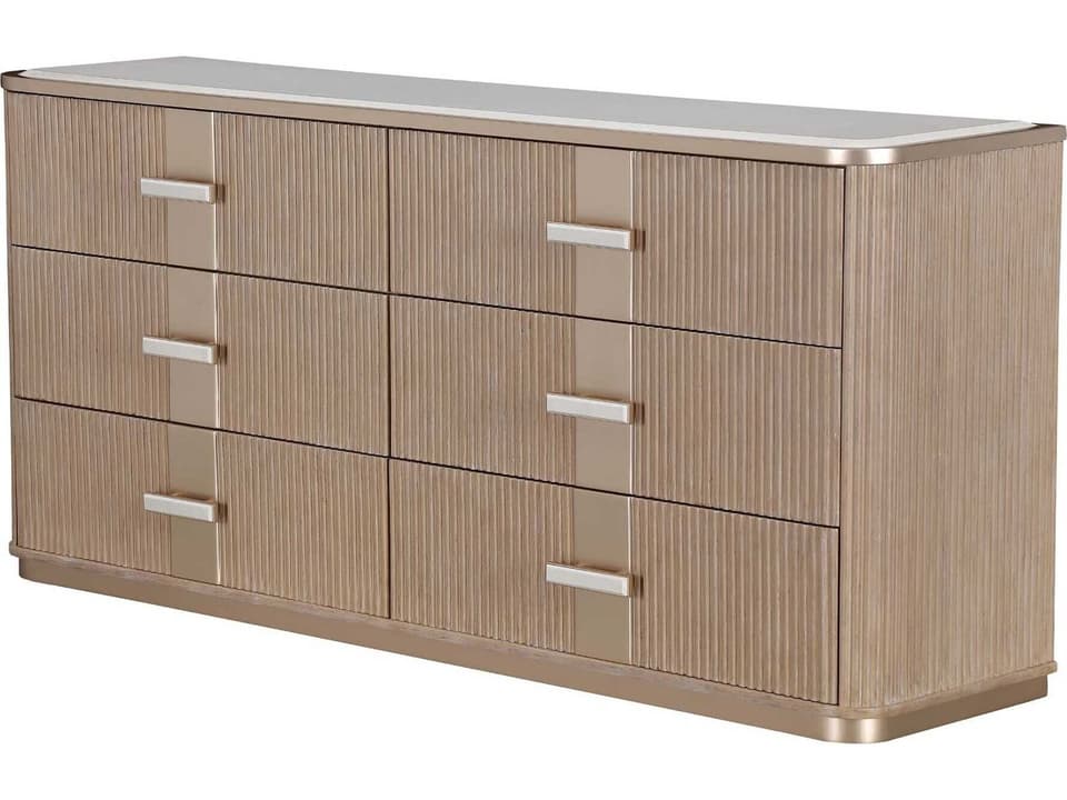 cheap beige dresser Crown Mark Valor Weathered Wood Dresser main image 1