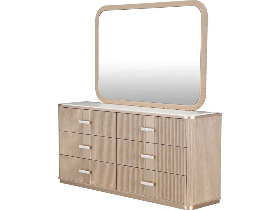 6 drawer beige dresser Cadmori main image 1