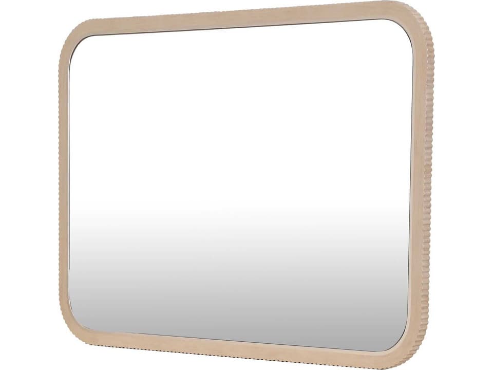 West Kensington Rectangle Wall Mirror in Sea Salt Caramel with Gold Trim