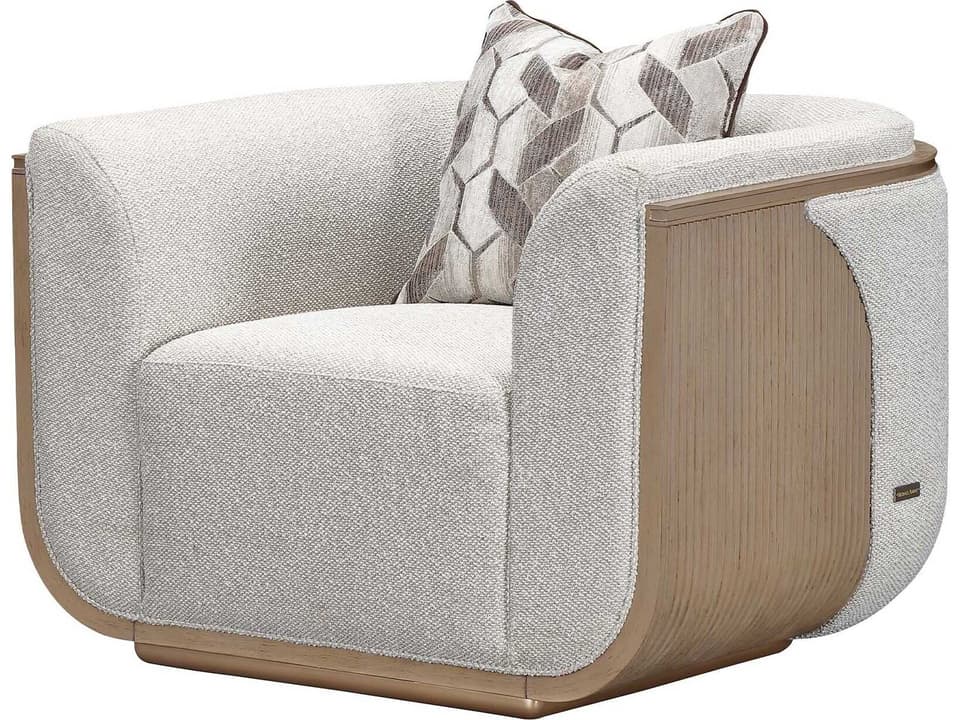 West Kensington Boucle Fabric Accent Chair in Sea Salt Caramel