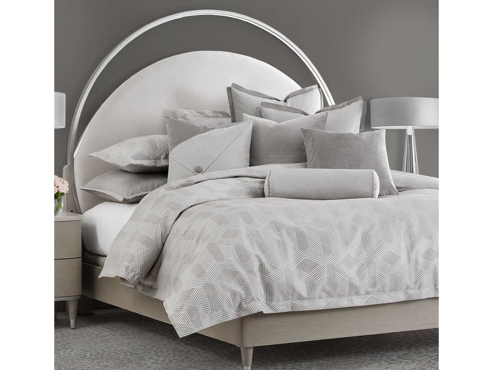 Nouveau 9-Piece Queen Duvet Set in Dove