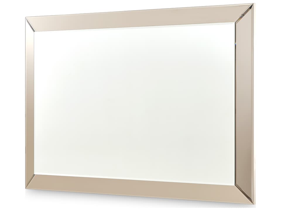 Carmela Rectangular Wall Mirror in Shimmer Ivory Finish