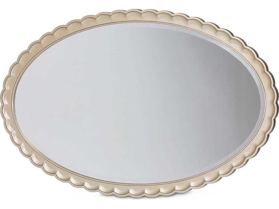 Malibu Crest Oval Wall Mirror in Chardonnay