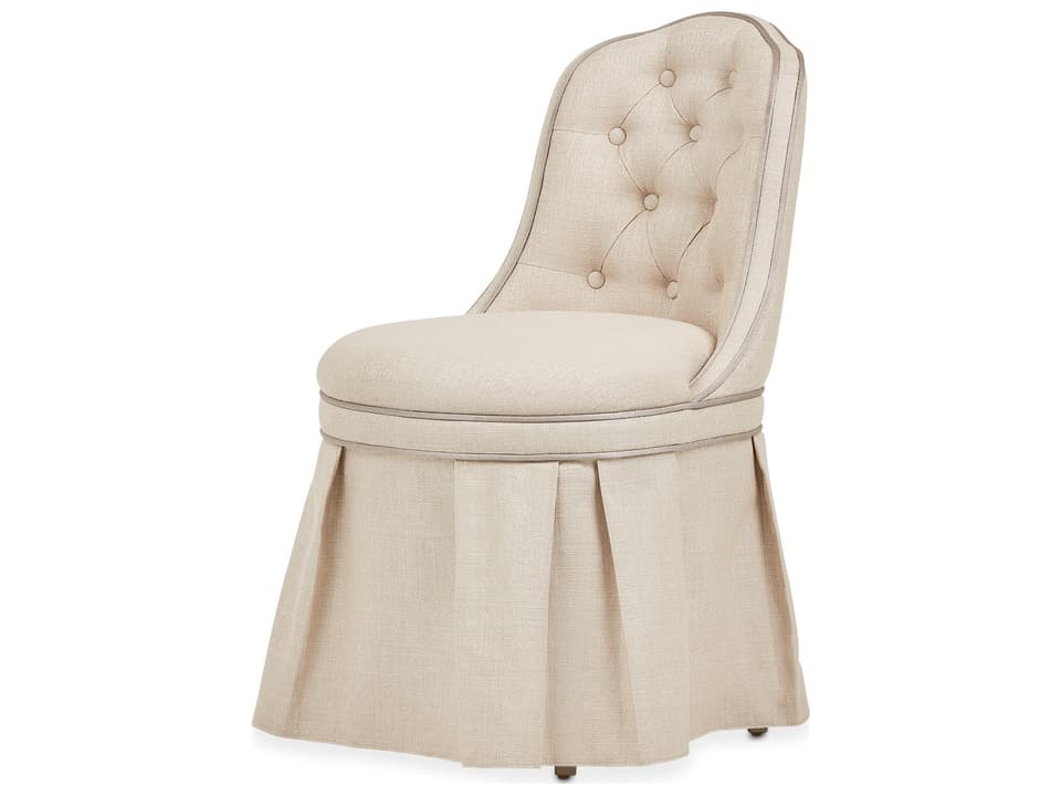 Villa Cherie Hazelnut Tufted Vanity Accent Chair