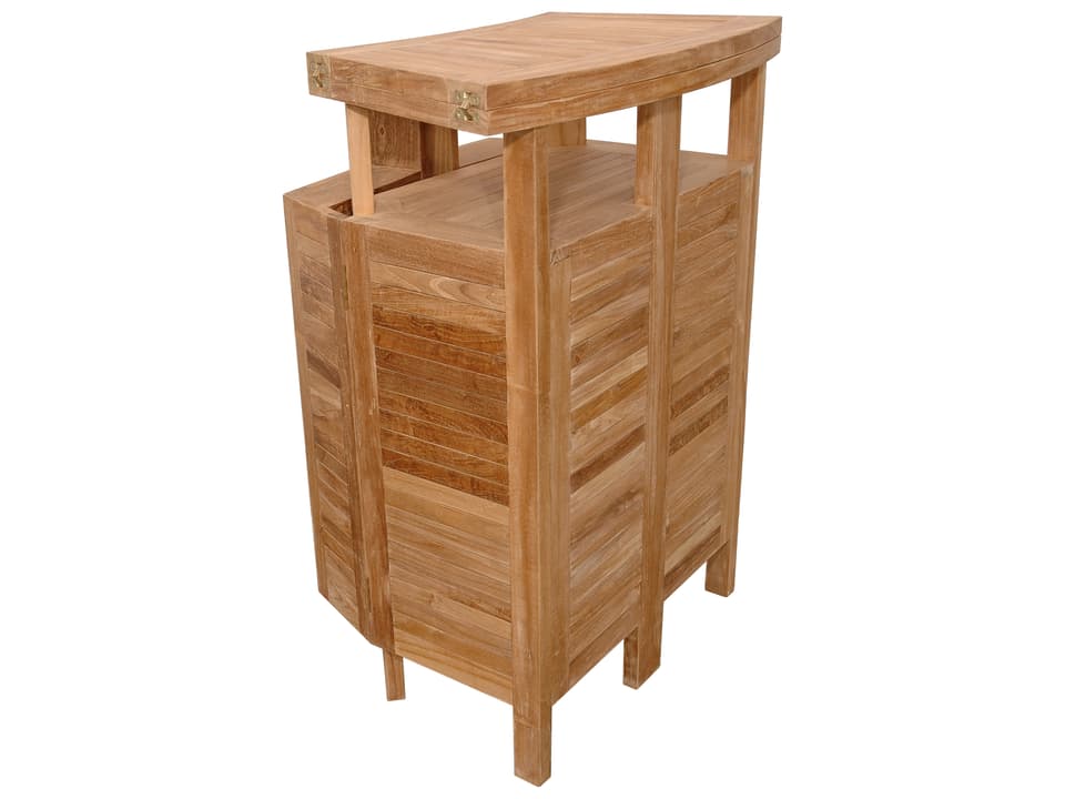 Altavista Folding Bar Table in Natural Teak Wood
