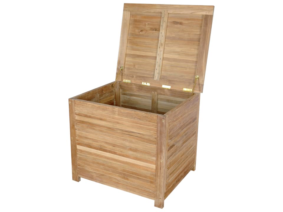Camrose Small Outdoor Storage Box in Natural Teak Wood
