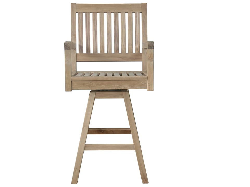 Rialto Swivel Bar Armchair in Natural Teak
