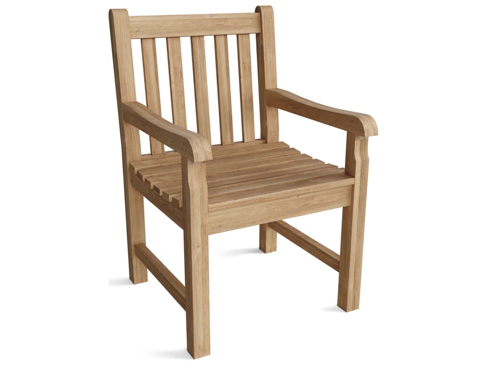 Classic Teak Dining Armchair in Natural