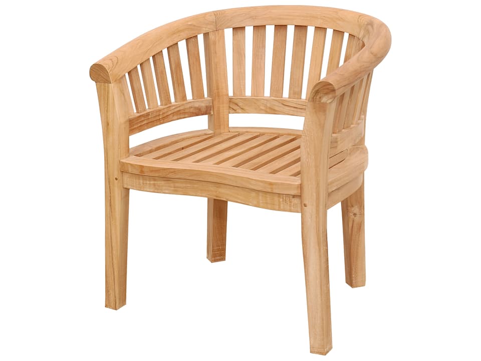 Curve Extra Thick Teak Dining Armchair in Natural