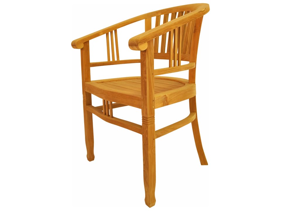 Captain's Teak Dining Armchair in Natural