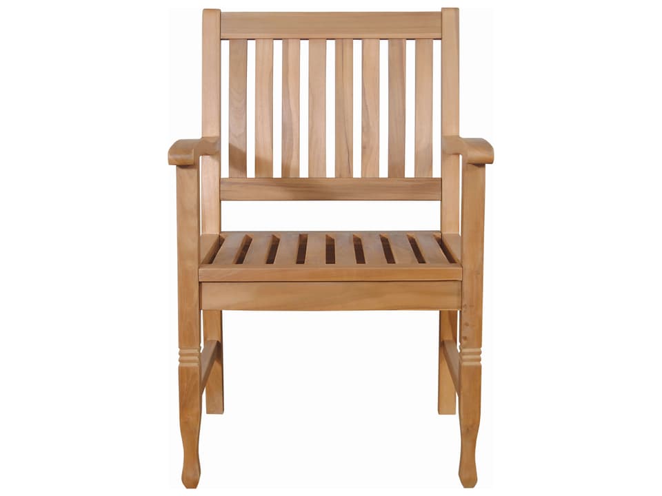 Rockford Teak Dining Armchair in Natural Honey Brown