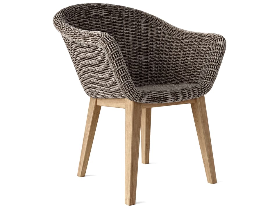 Padua Dining Arm Chair with Polyrod Wicker